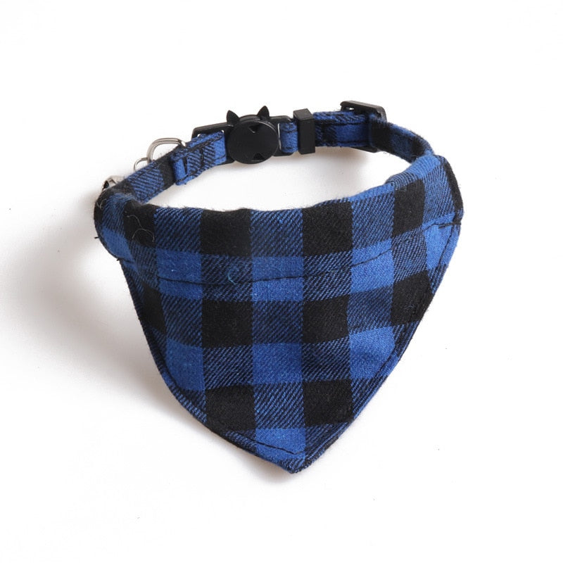 Classic Plaid and Gingham Bow Tie or Bandana Collars with Bell.