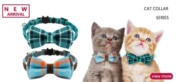 Fancy Bowtie Plaid Adjustable Cat or dog Tuxedo Collar