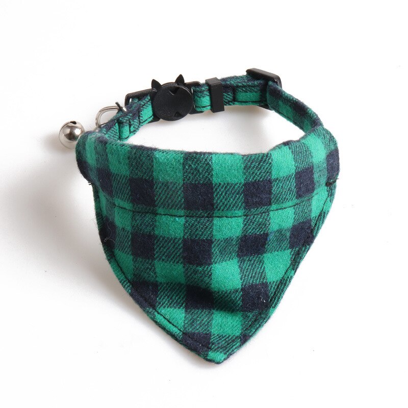 Classic Plaid and Gingham Bow Tie or Bandana Collars with Bell.