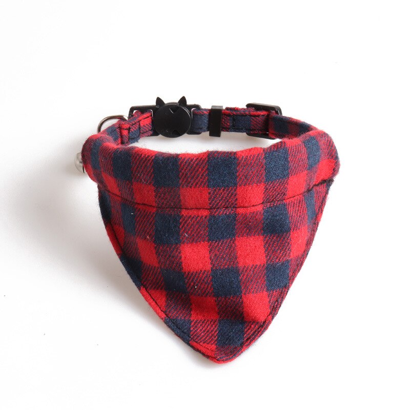 Classic Plaid and Gingham Bow Tie or Bandana Collars with Bell.