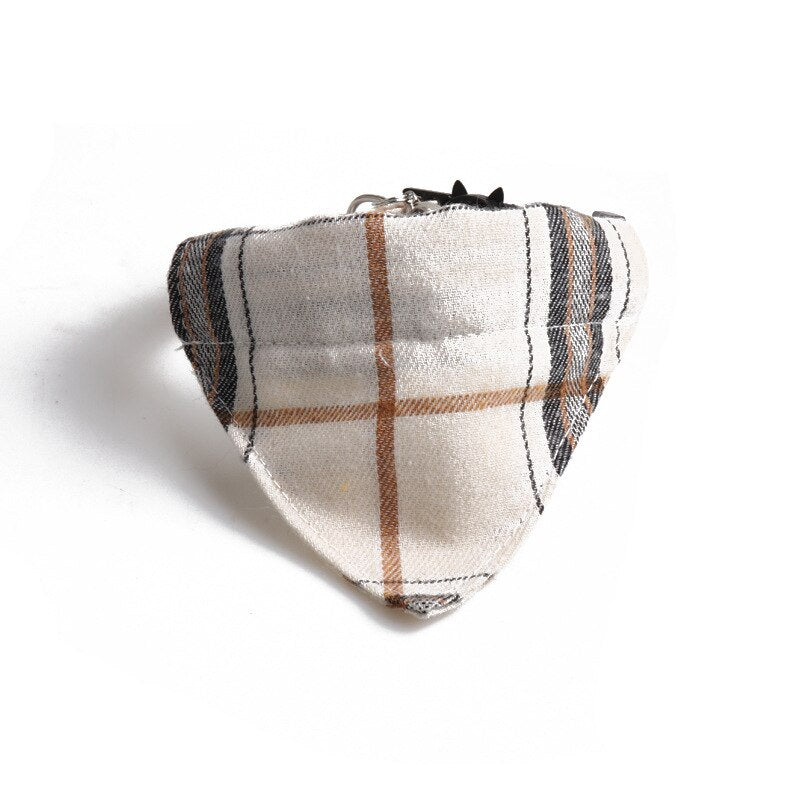 Classic Plaid and Gingham Bow Tie or Bandana Collars with Bell.