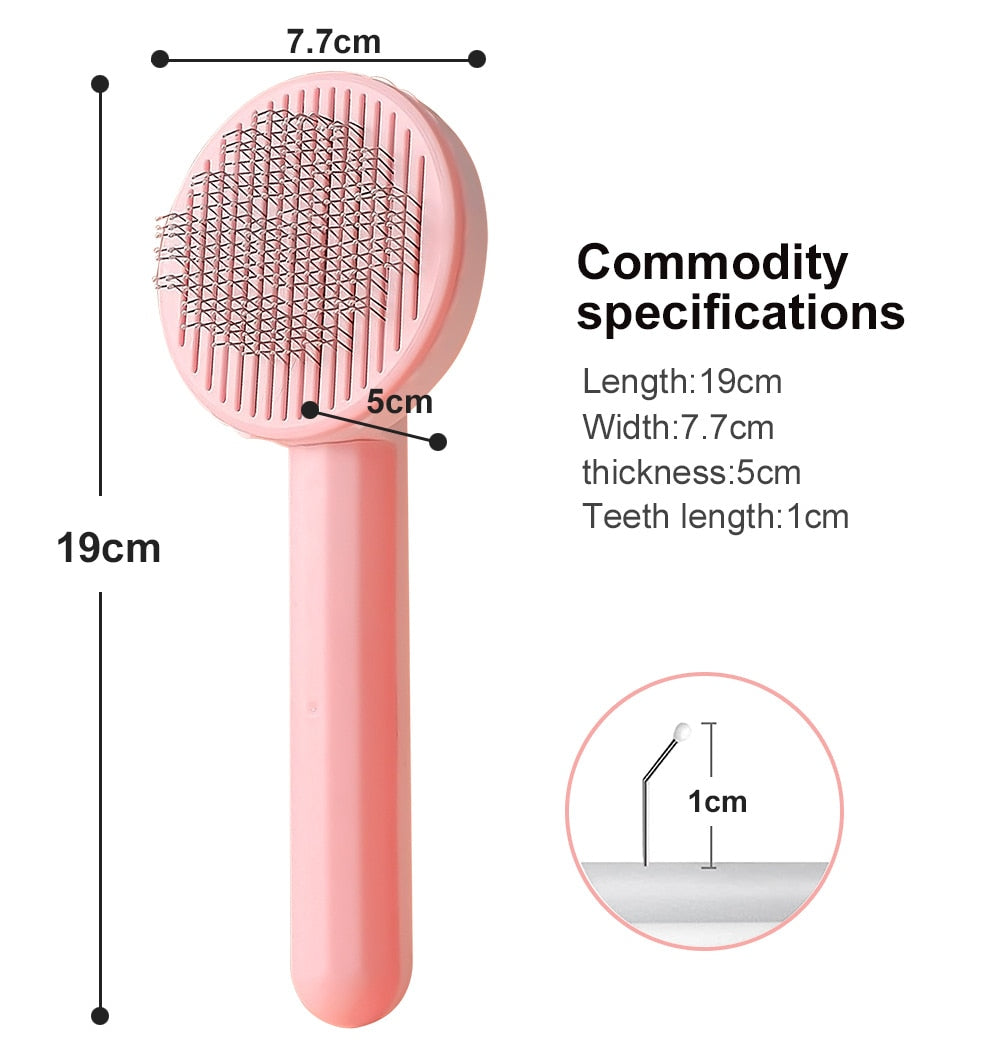 Grooming Pet Hair Remover Brush Cat or Dogs Hair Comb Removes Comb Short Massager Brush