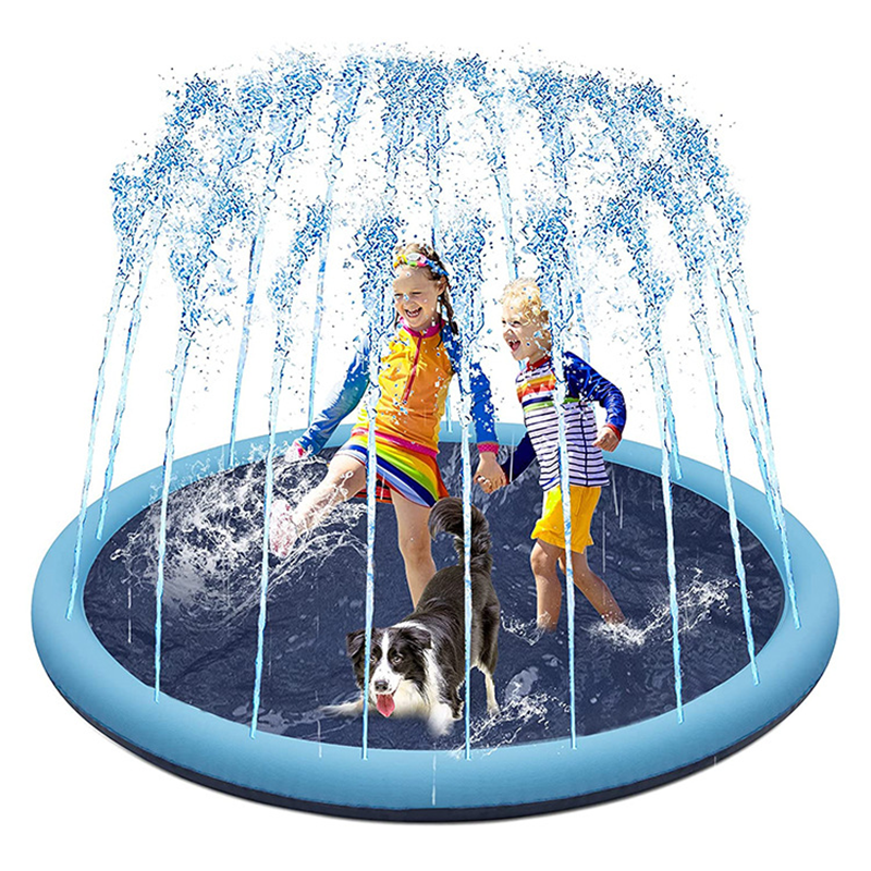 Pet Sprinkler Inflatable Water Spray Mat for Summer Play and Cooling