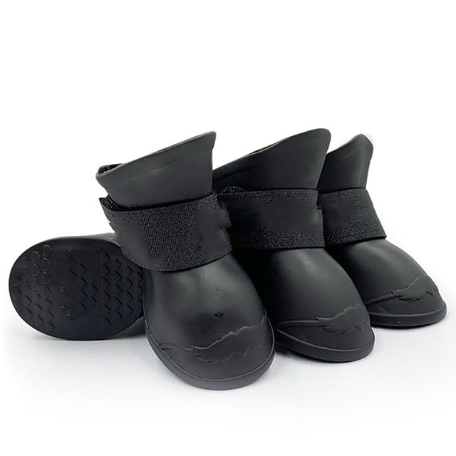 4Pcs Pet Waterproof Rain Shoe that is Anti-Slip