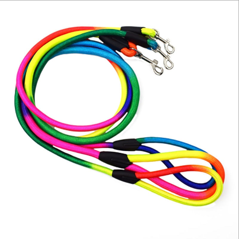 Rainbow Nylon Pet Dog Leash120CM Long for Walking Training Cats or Dogs.