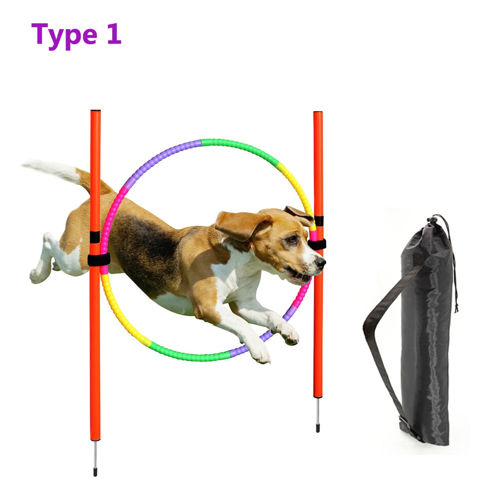 Dog Agility Equipment Portable Pet Training Jumping Outdoor Dogs Running Weaving Sports Stakes Pole