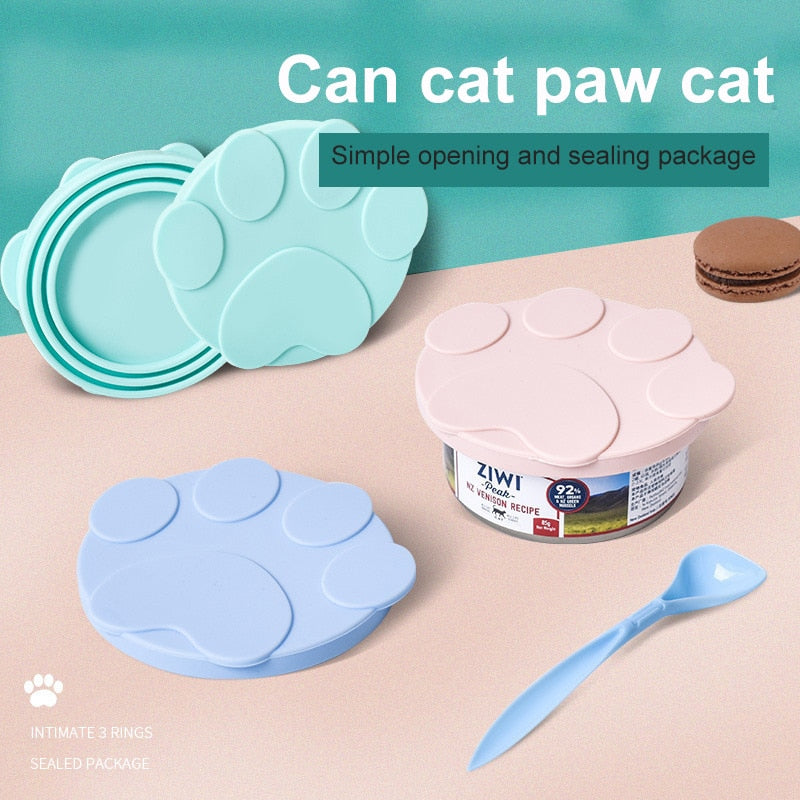 Dog or Cat Storage Tin Cap Lid to Seal or Cover made from Silicone