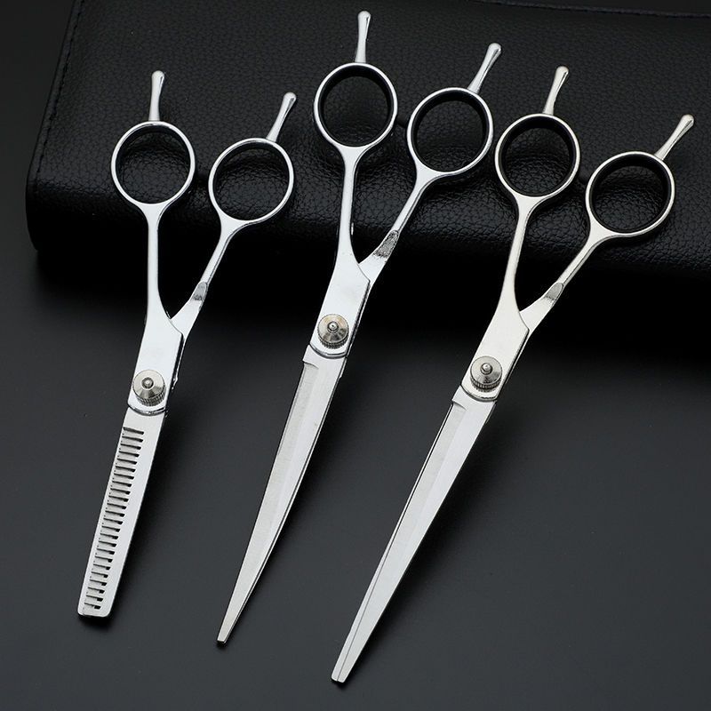 Professional pet grooming bent scissors set for dogs and cats