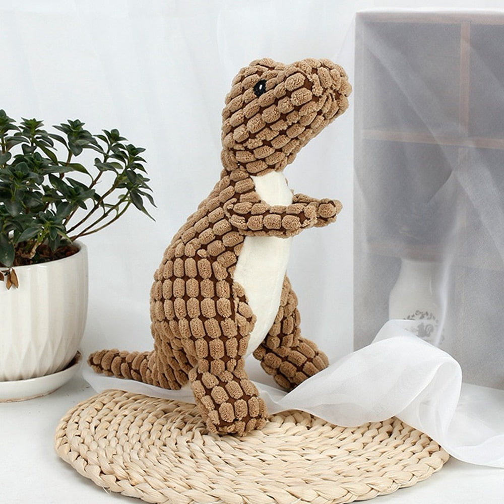 Plush Dinosaur can be a play toy or a comfort for a small puppy or kitten