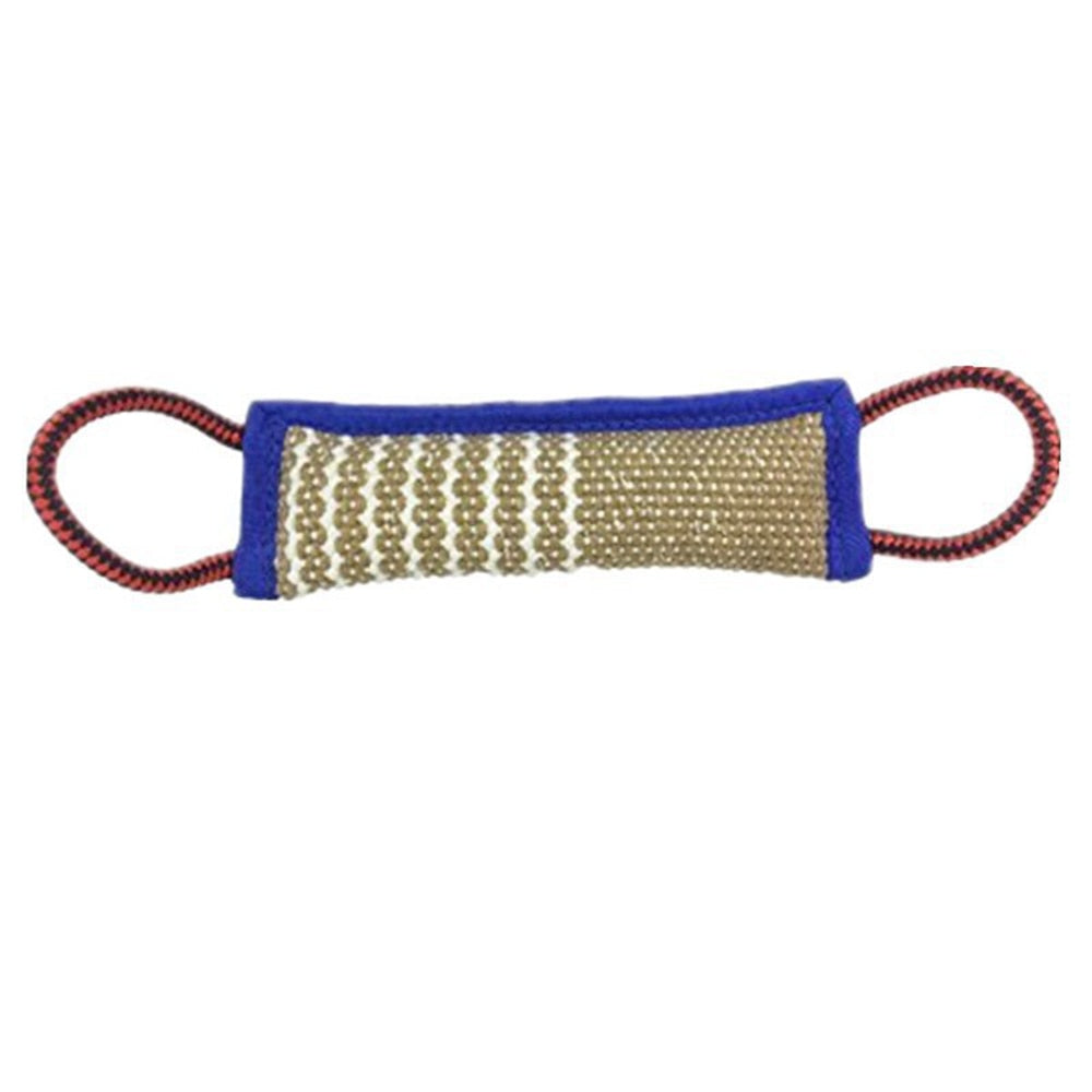 Tug Toy that is a Tough Jute Bite Pillow use it for play or Training