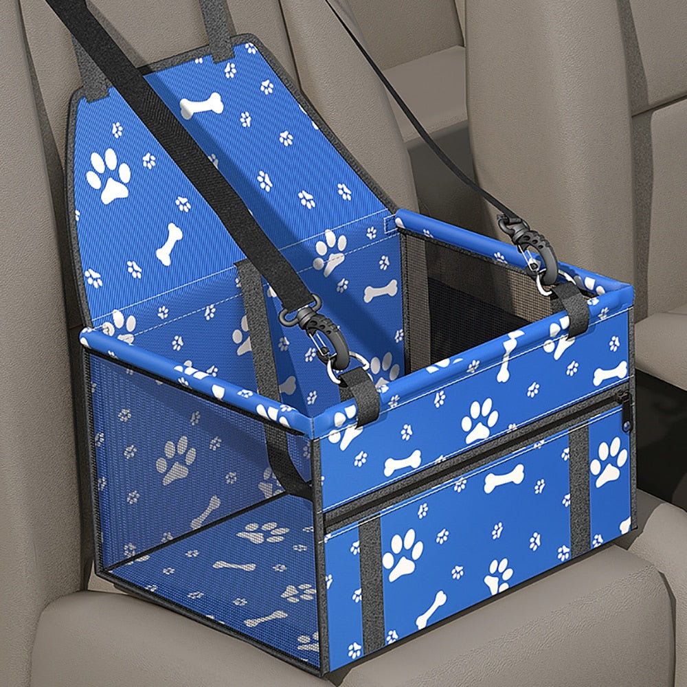 Pet Carriers Car Seat with Strap and Foldable bed for Safe Car Travel