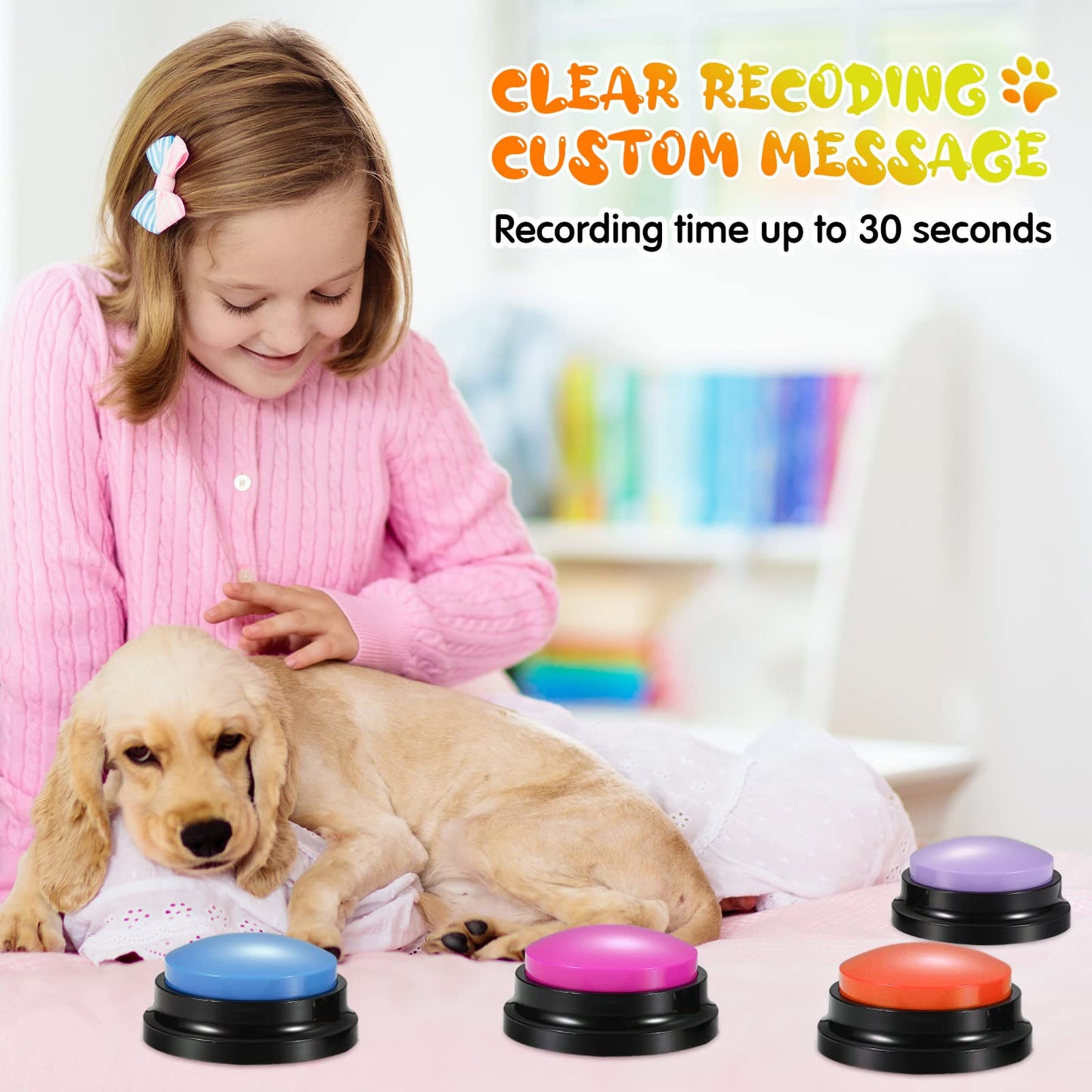 Sound Box Recordable Talking Button for Cat or Dog Talking Toy for Communication and Training