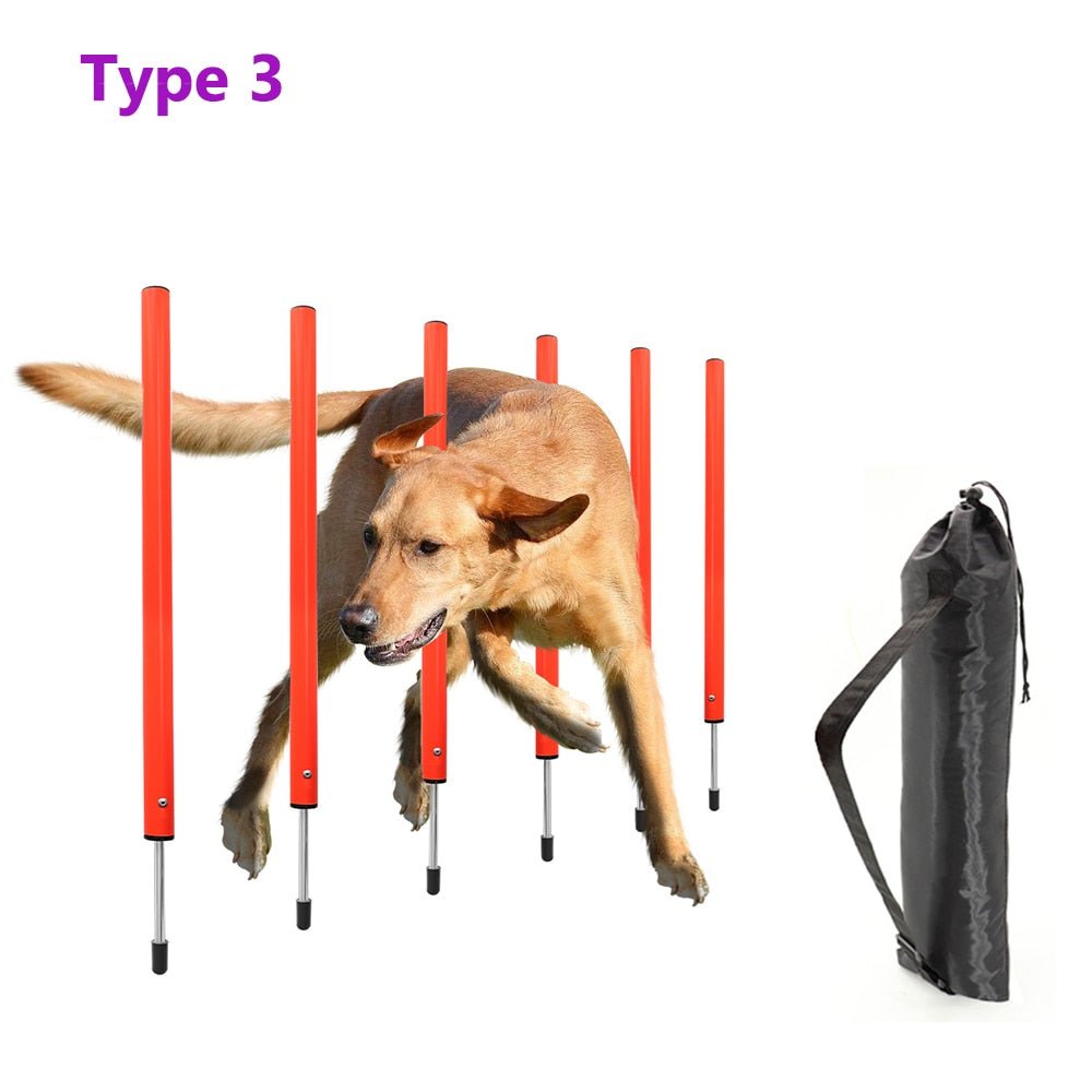 Dog Agility Equipment Portable Pet Training Jumping Outdoor Dogs Running Weaving Sports Stakes Pole