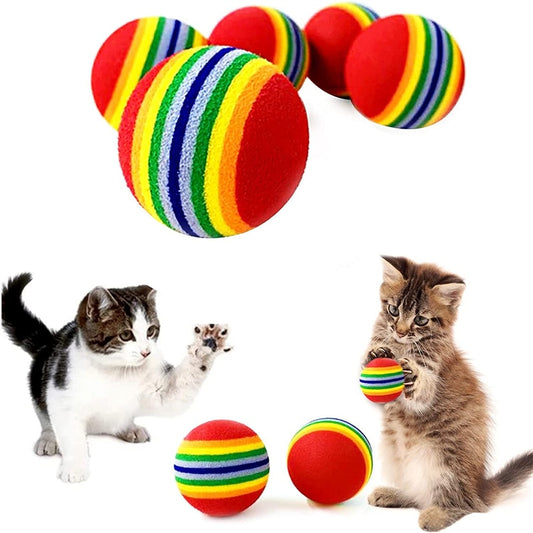 Rainbow Striped Chewing Interactive Ball