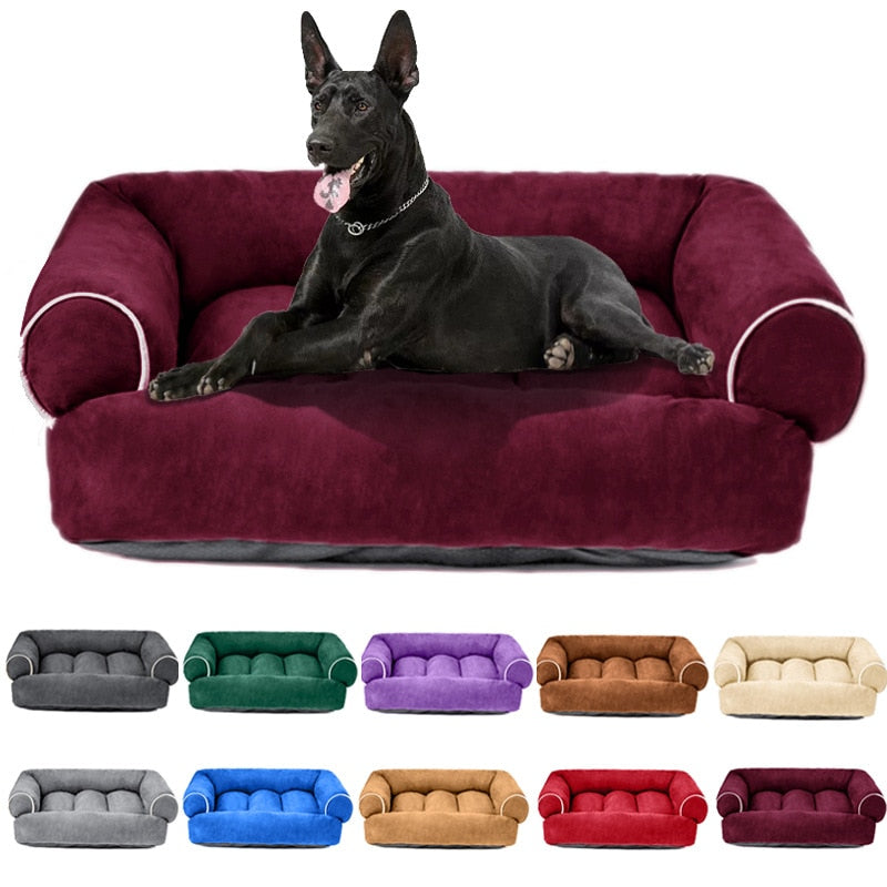 Bed for Dog or Cat Square Plush Sofa Bed Cushion that is Calming.