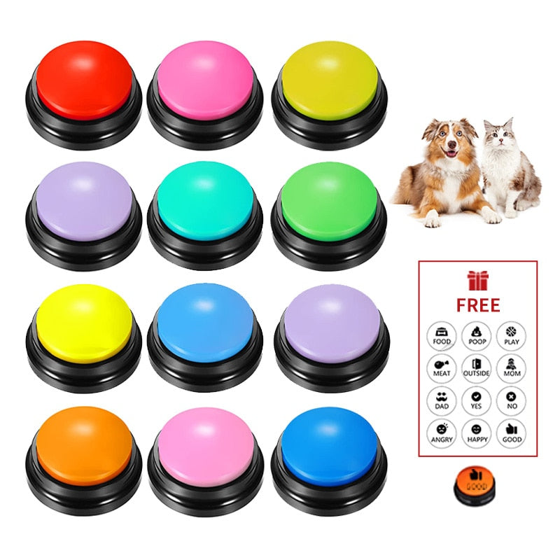 Sound Box Recordable Talking Button for Cat or Dog Talking Toy for Communication and Training