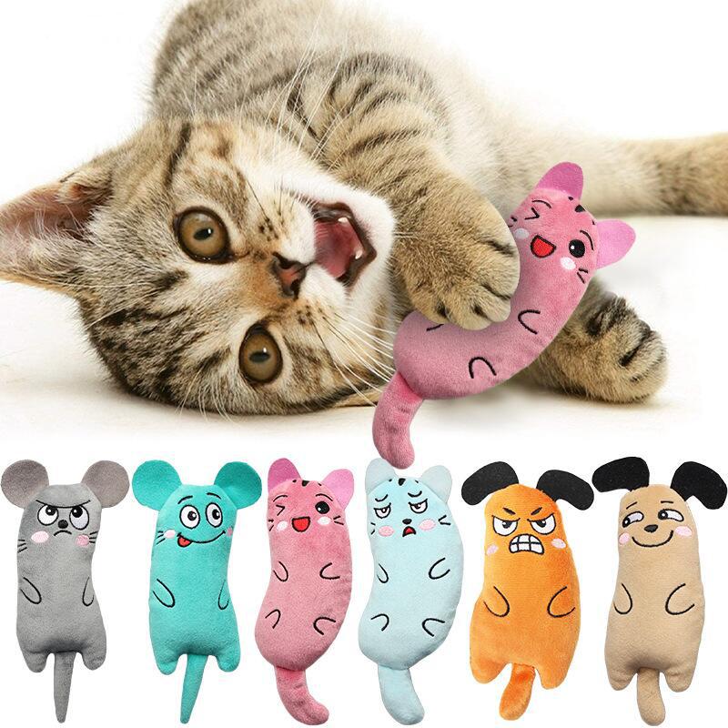 Cute Plush Cat Toy with Mini Teeth Grinding Cat nip