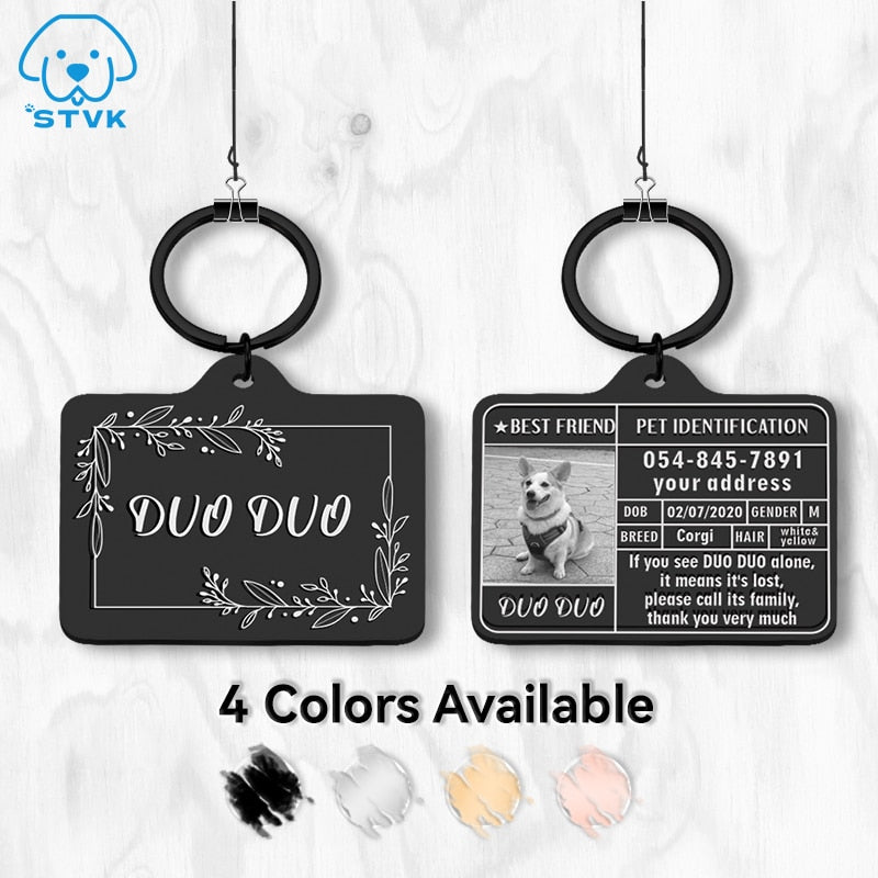 Rectangle Collar Tag that can be Customized