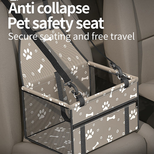 Pet Carriers Car Seat with Strap and Foldable bed for Safe Car Travel